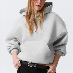 H&M Light Grey Oversized Hoodie